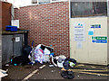 Donations dumped outside a charity shop over the weekend