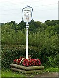 SK4240 : Stanley village sign by Alan Murray-Rust