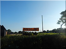 TM0944 : Burstall Show sign by Hamish Griffin