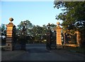 Gates at the entrance to Childwick Green