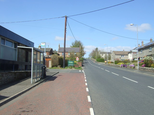 Bus stop and shelter on Duns Road, Greenlaw