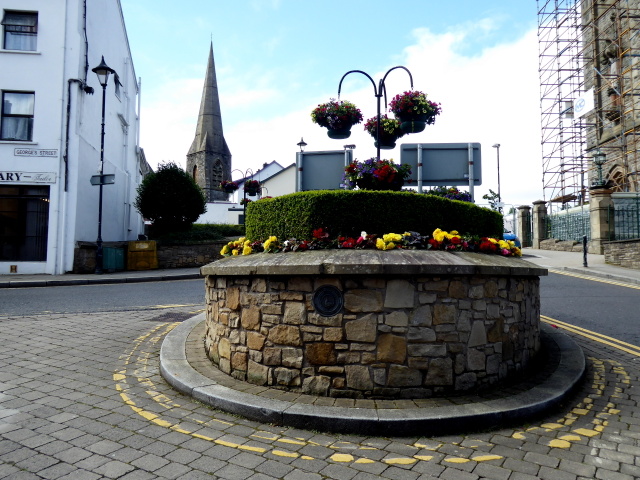Raised flowerbed at The Diamond, Omagh