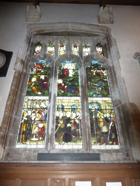 All Saints, Wraxall: stained glass window (a)