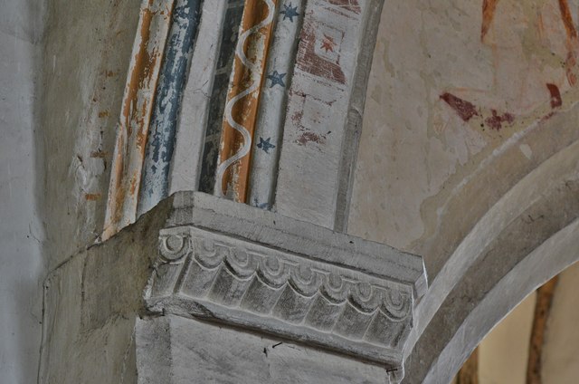 Purton, St. Mary's Church: Capital detail 1
