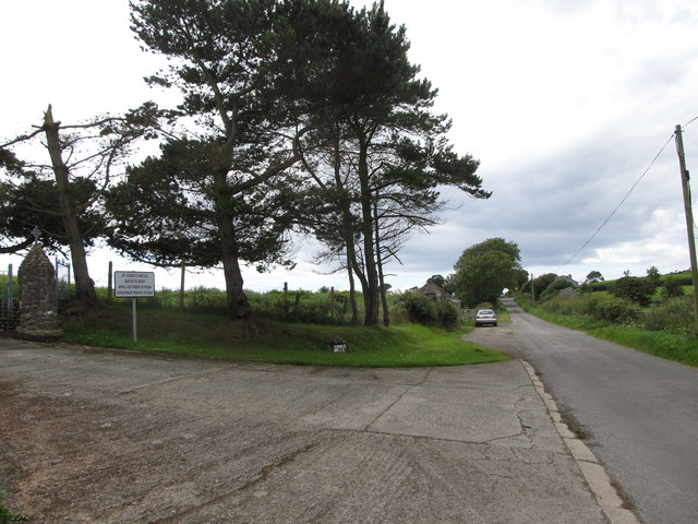 Entrance to the Temple Cooey site on the Ballyquintin Road