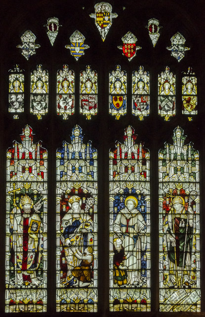 Stained glass window, St Mary's church, Warwick