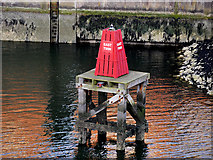 J3676 : East Twin Beacon, Belfast Harbour by David Dixon