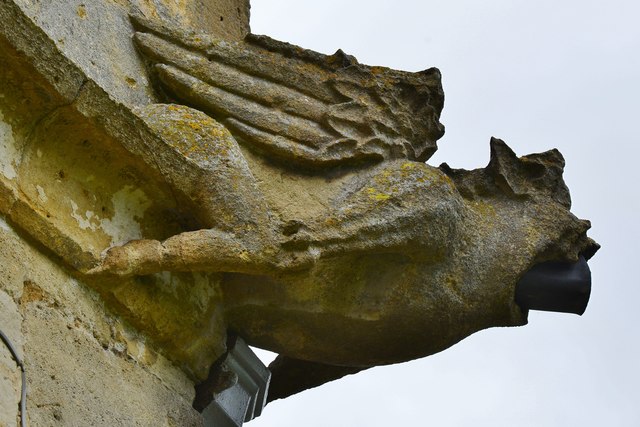 Bishops Cleeve, St. Michael and All Angels Church: Winged creature gargoyle