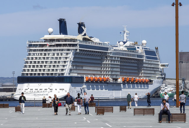 The 'Celebrity Silhouette' at Belfast