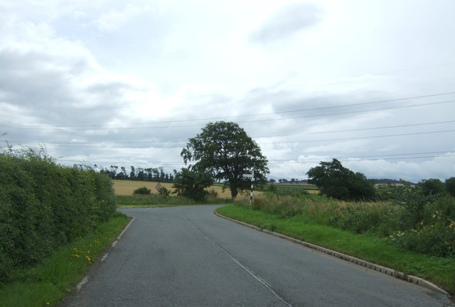 Minor road junction on the B6371