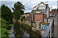 Footbridge over the River Witham, looking into Dudley Road