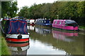 Narrowboats outside Trinity Marina