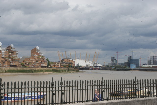 View of the O2 from Greenwich Riverside