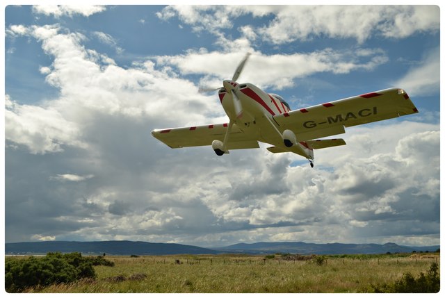 Vans RV-7 Aircraft Landing at Dornoch, Scotland