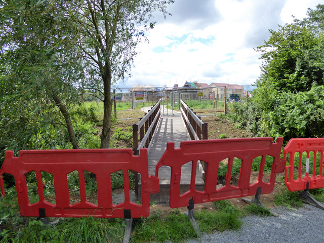 New footbridge, not yet open