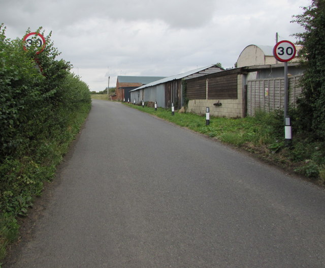 From 40 to 30 on the approach to Newton Farm Ashchurch