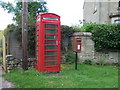 Elizabethan postbox and telephone box, Chirnsidebridge