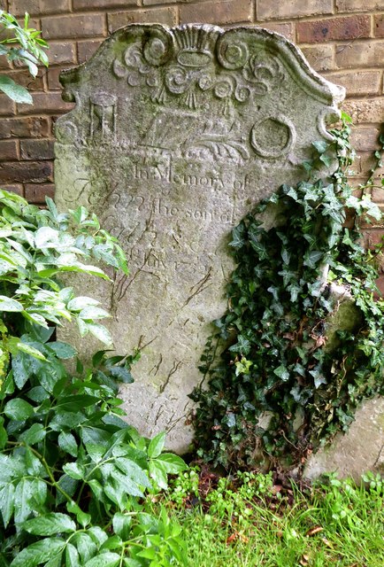 Minster Abbey: 18th-century headstone, dated 1732