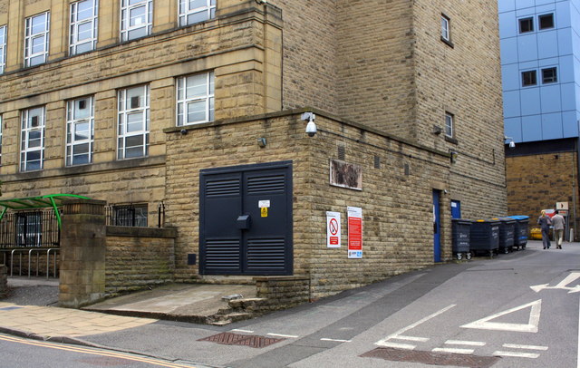 Electricity substation in Bradford University building, Carlton Street