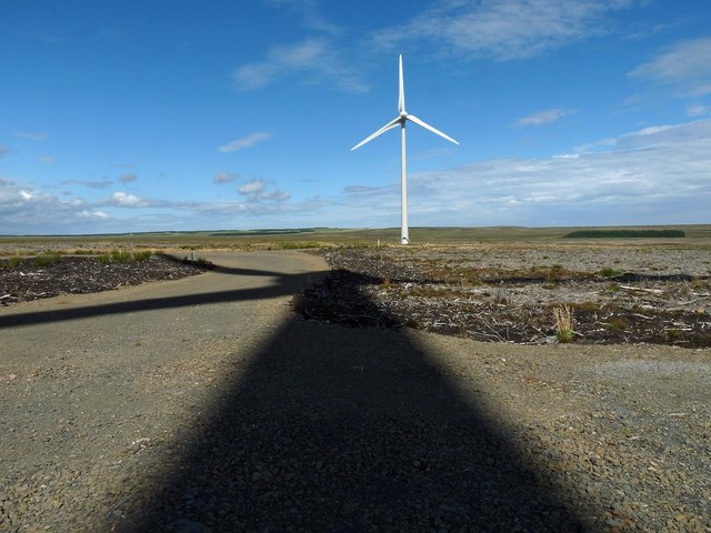 Wind turbine shadow, Stroupster Wind... © Claire Pegrum cc-by-sa/2.0 ...