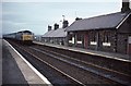 SD7891 : Train passing through Garsdale Station by Philip Halling