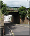 South side of New Street railway bridge, Honiton 