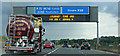 Gantry sign on the M80 motorway