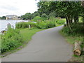 Footpath beside Yeadon Tarn in Tarnfield Park