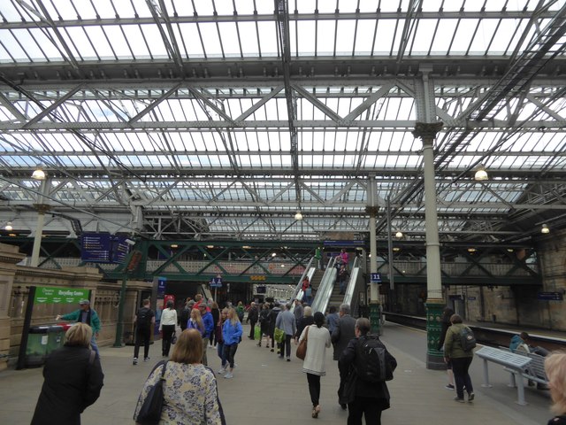Platform 11 of Edinburgh Waverley railway station
