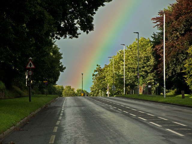 A rainbow somewhere over the North Devon District Hospital