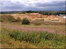 TG2404 : View across the Caistor chalk pit by Evelyn Simak