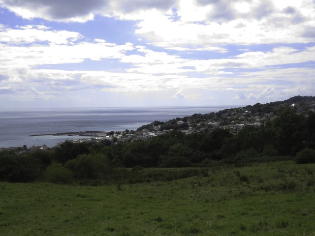 Looking towards Lyme Regis from Timber Hill