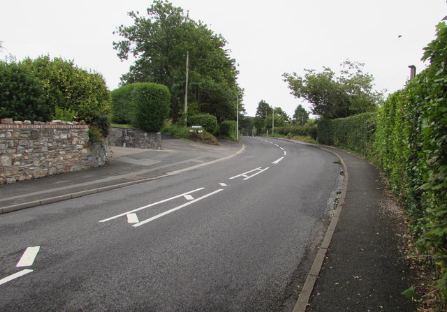 Bend in Narberth Road, Tenby