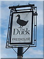 Sign for the Duck public house, Newney Green