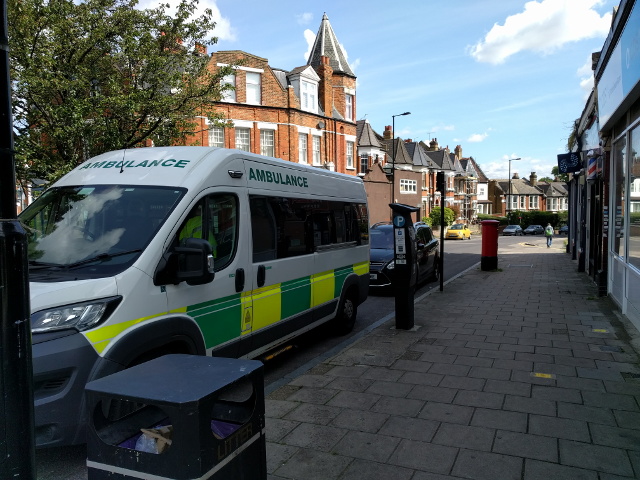 Parked ambulance