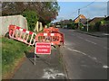 SU5749 : Closed pavement - Hill Road by Mr Ignavy