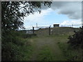 Entrance to a small covered reservoir near Racecourse Farm