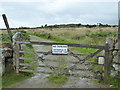 Gate on the track leading to the Cheese Wring