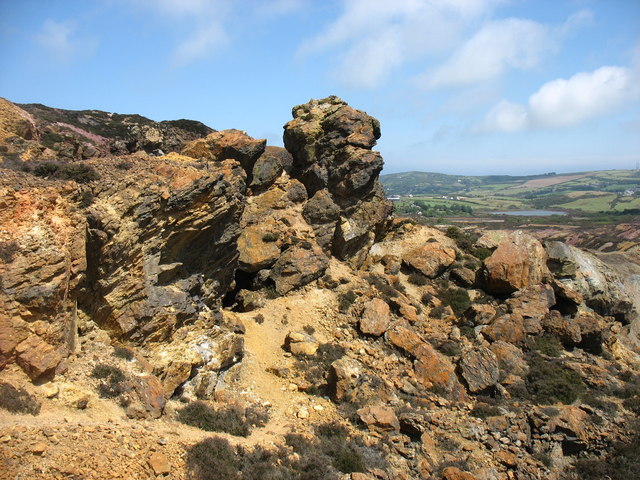 Near the summit of Parys Mountain