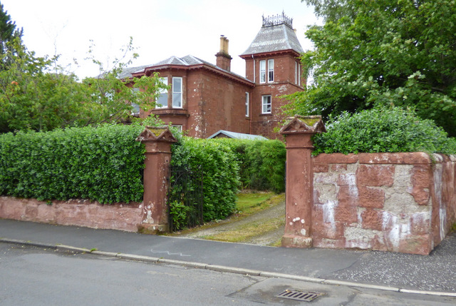 Red sandstone house on The Crescent