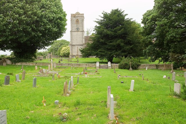 Churchyard and church, Charlton Adam