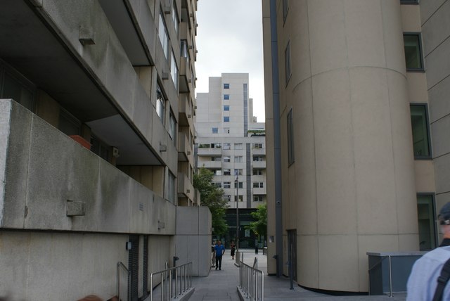 View along Marigold Alley from the South Bank