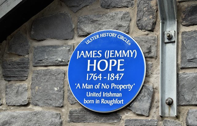 "Jemmy" Hope plaque, Mallusk (August 2017)