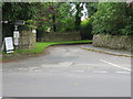 Bleach Mill Lane at its junction with Moor Lane in Menston