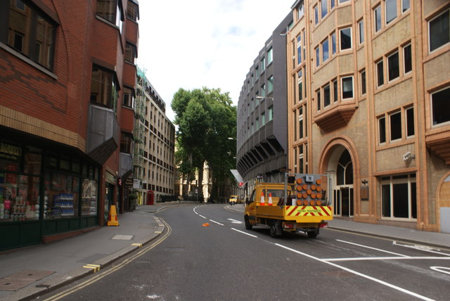 View up Fetter Lane from Fleet Street #2