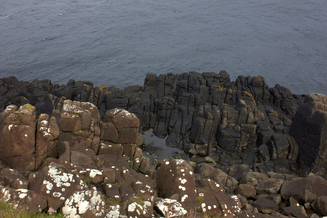 Rock formations off Ramore Head path, Portrush