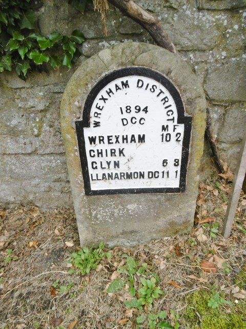 Old Milestone by the B5400, Castle Road, Chirk