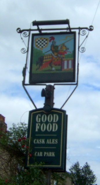Sign for the Chequers public house, Sutton-in-the-Isle