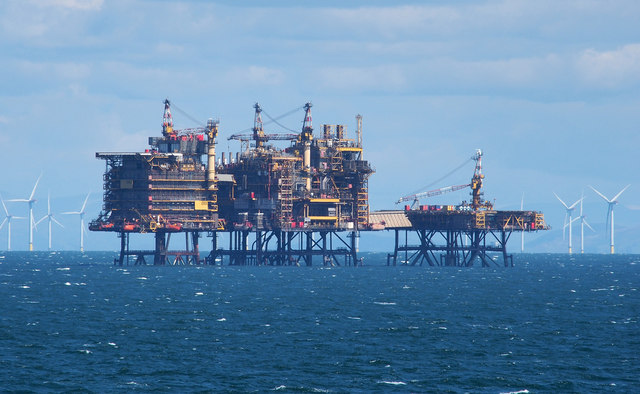 Offshore gas platforms, Morecambe Bay