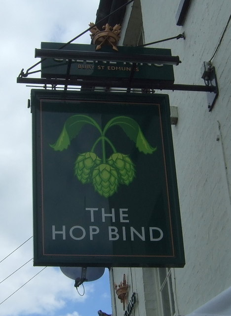 Sign for the Hop Bind public house, Cottenham